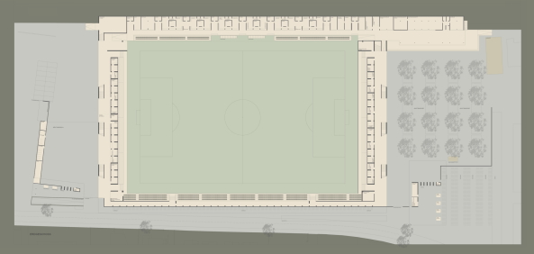 Reichshofstadion, Bernardo Bader, Fuballstadion, Wettbewerb, 1. Preis, Lustenau, sterreich, 2018