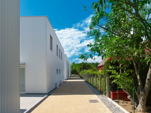 Illzach, Fachwerk, Wohnsiedlung, Kunh und Lehmann Architekten, Elsass