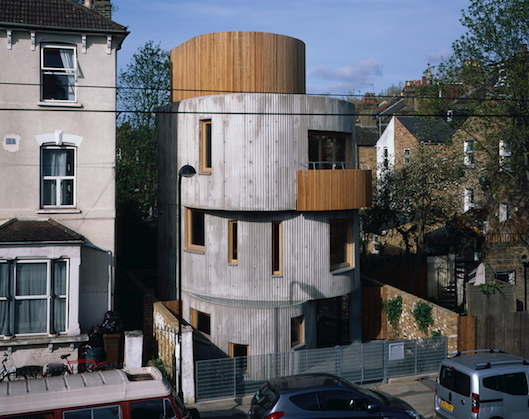 Wohnhaus, atelierhaus, Chance de Silva, London, runde Formen, Musik
