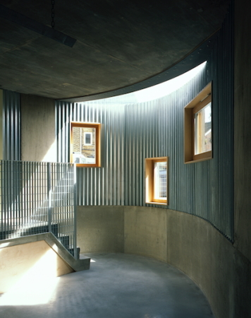 Wohnhaus, atelierhaus, Chance de Silva, London, runde Formen, Musik