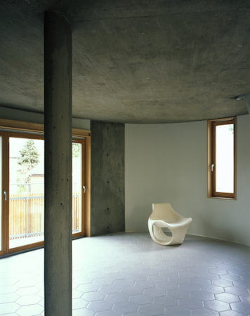 Wohnhaus, atelierhaus, Chance de Silva, London, runde Formen, Musik