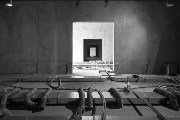 Unterbodenkonstruktion in den Galerien im 1. Obergeschoss