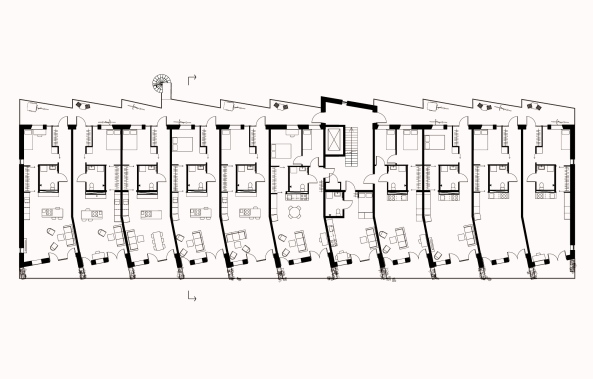 Grundriss 3. bis 5. Obergeschoss
