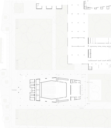 Ein 4. Preis: Bruno Fioretti Marquez Architekten (Berlin) und Levin Monsigny Landschaftsarchitekten (Berlin), Grundriss EG
