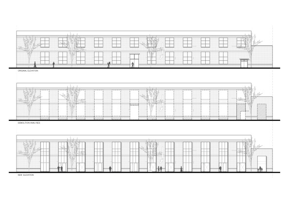 Industriebau, Umnutzung, Ziegelfassade, Messebau, Ausstellungen, superimpose