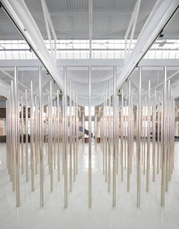 Industriebau, Umnutzung, Ziegelfassade, Messebau, Ausstellungen, superimpose