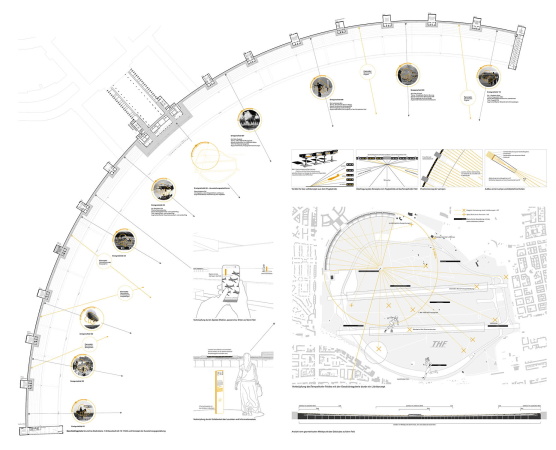1. Preis: Staab Architekten, Berlin, Grundriss Dachebene 1. und 2. Bauabschnitt