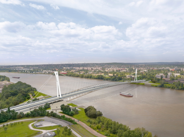 UNStudio und Buro Happold Engineering, Danube, Budapest, bridge, competition, Zaha Hadid, Leonhardt Andr Partner