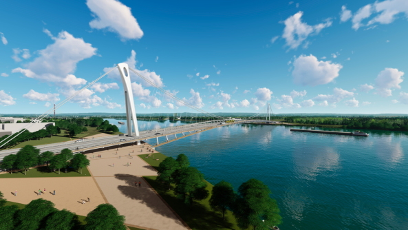 UNStudio und Buro Happold Engineering, Danube, Budapest, bridge, competition, Zaha Hadid, Leonhardt Andr� Partner