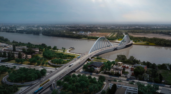 UNStudio und Buro Happold Engineering, Danube, Budapest, bridge, competition, Zaha Hadid, Leonhardt Andr� Partner