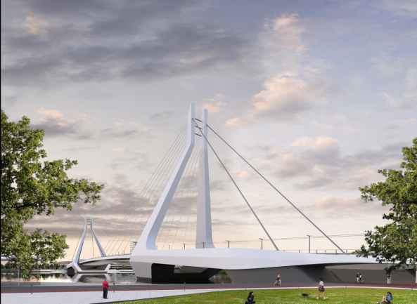 UNStudio und Buro Happold Engineering, Danube, Budapest, bridge, competition, Zaha Hadid, Leonhardt Andr Partner