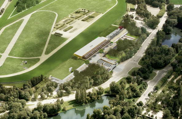 Pferderennbahn Longchamp von Dominique Perrault