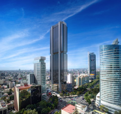Hochhaus, Turm, Mexiko Stadt, Foster und Partners, Büro, Shopping, Reforma 432
