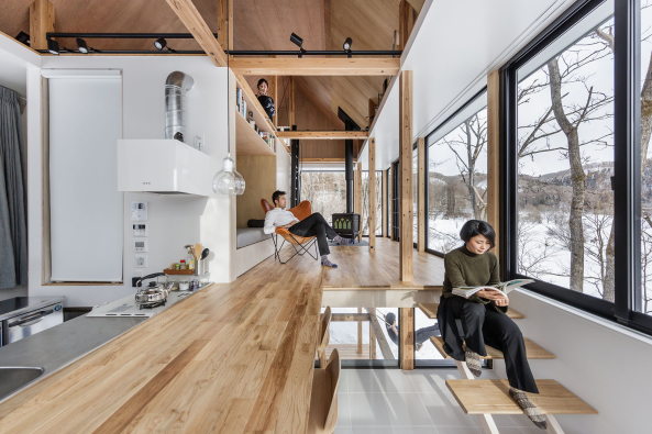 Ferienhaus, Wohnen, Materialitt, Holz, Am See, Natur