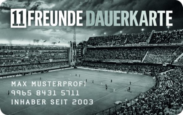 6.10. Platz (Teams): 11-Freunde-Dauerkarte (Abo) frs Bro