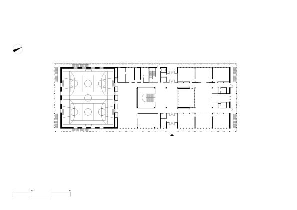 Grundriss Erdgeschoss, Grundschule III Freiham Aubinger Allee in Aubing-Lochhausen-Langwied, Mnchen