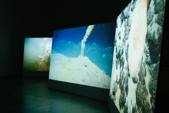 Auf dem Weg nach San Marco stellt Armin Linke im frheren Meeresinstitut am Riva dei Sette Martiri 1364 sein Research-Projekt Prospecting Ocean vor. Foto: Armin Linke