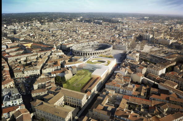 Rendering des Museumsbaus aus der Vogelpersktive