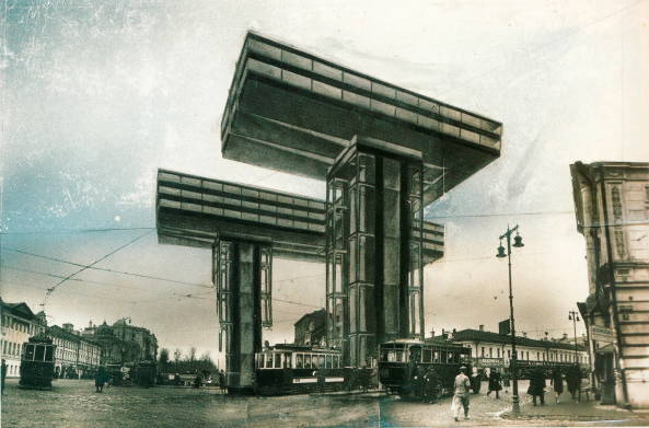 El Lissitzky, Horizontale Hochhuser fr Moskau, Wolkenbgel, 1925 The Getty Research Institute, Los Angeles