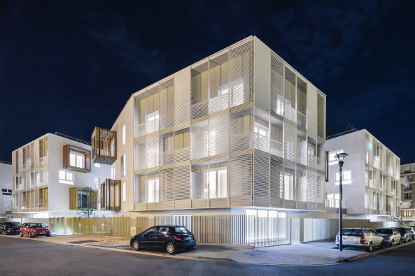 Brenac Gonzalez, Romainville, apartment complex, treehouse, Wohnanlage, Baumhaus