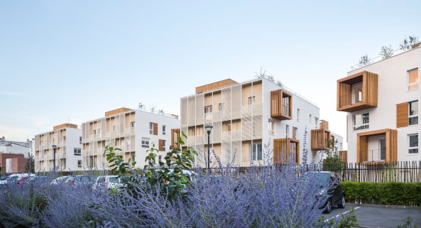 Brenac Gonzalez, Romainville, apartment complex, treehouse, Wohnanlage, Baumhaus