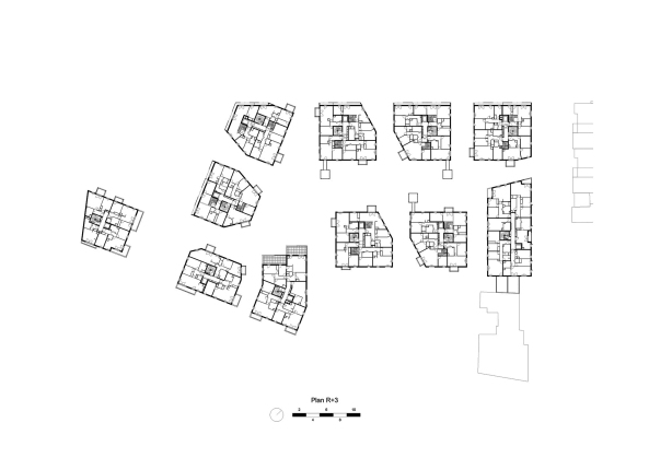 Brenac Gonzalez, Romainville, apartment complex, treehouse, Wohnanlage, Baumhaus