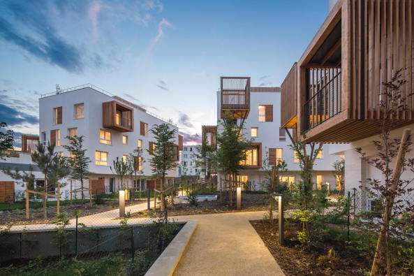 Brenac Gonzalez, Romainville, apartment complex, treehouse, Wohnanlage, Baumhaus