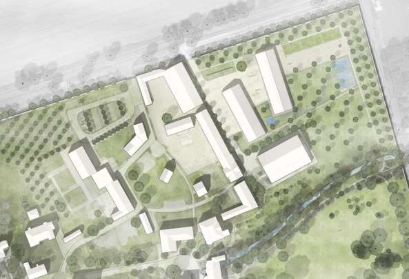 2. Preis: Friess und Moster Architekten (Neustadt) mit Die Landschaftsarchitekten. Bittkau-Barthfelder (Wiesbaden) und motorplan Architekten (Erfurt)