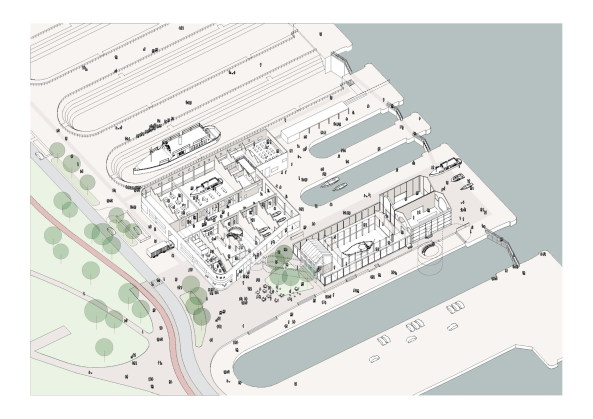 Atelier Kempe Thill, Maritime Museum, Antwerpen, Droogdokkenpark, Doelse Kogge, het eilandje