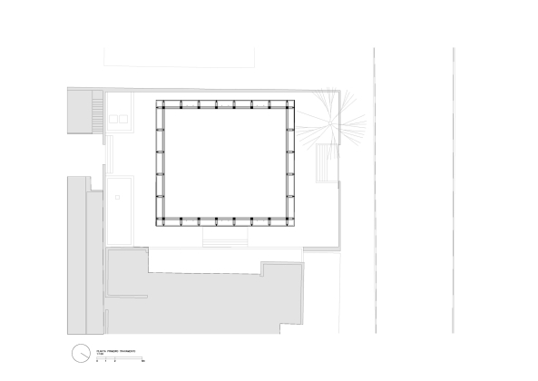 Grundriss, Ebene der transluzenten Verkleidung