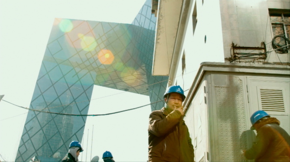 OMA plante die Zentrale für China Central Television. Filmstill aus REM © Tomas Koolhaas