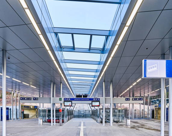 Beiler Fran�ois Fritsch, Luxtram, Luxemburg Kirchberg, Pfaffenthal-Kirchberg, Funicular, Stra�enbahn