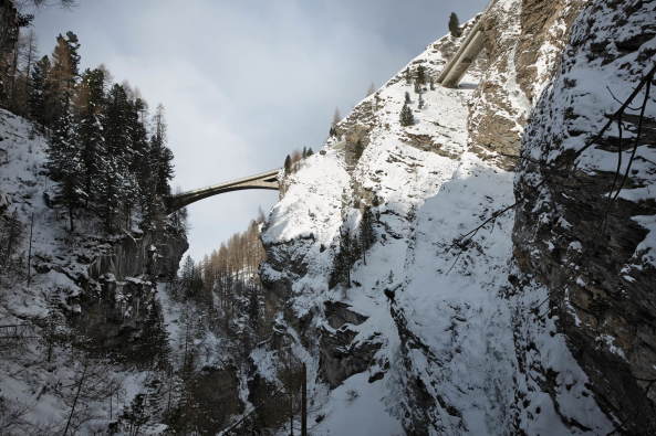 Averserrheinbrcke Letziwald, Avers, 1959. Foto  Ralph Feiner