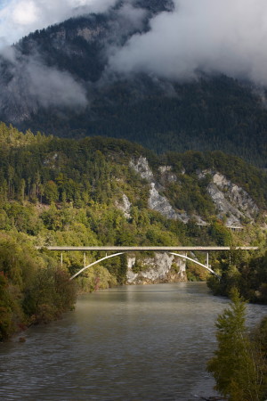 Rheinbrcke, Tamins, 1963. Foto  Ralph Feiner