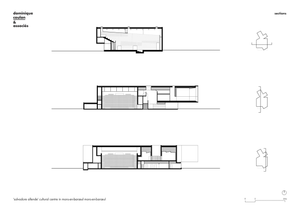 Dominque Coulon, Salle de spectacle Allende, Mons-en-Barul, music studios, performance hall