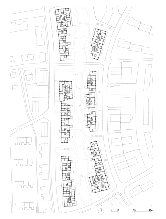 Wohnanlage, Wohn�berbauung, housing, Meier Hug Architekten, Z�rich, gr�ner Innenhof