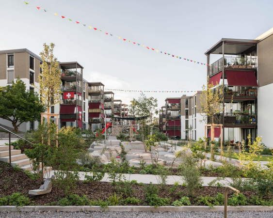 Wohnanlage, Wohnberbauung, housing, Meier Hug Architekten, Zrich, grner Innenhof