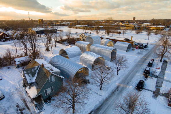 Experimentelle Wohnsiedlung von EC3 in Detroit