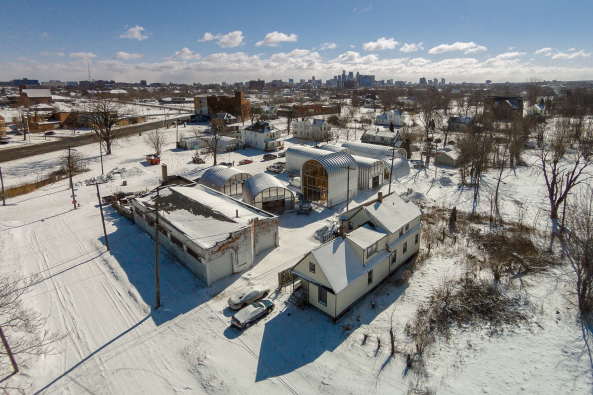 Experimentelle Wohnsiedlung von EC3 in Detroit