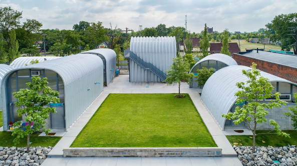 Experimentelle Wohnsiedlung von EC3 in Detroit