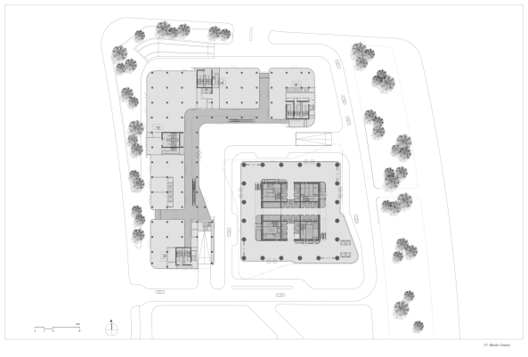 Zwillingstrme, Hochhuser, gmp, Zhengzhou, China, Neubau, Brokomplex