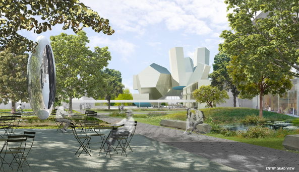 Die neue Planung von Steven Holl fgt sich in die vorhandene Campusstruktur ein.
