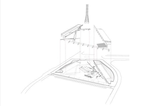 Smiljan Radic, San Pedro de La Paz, Bocca Sur, Stadtplatz, Beton, Farbe