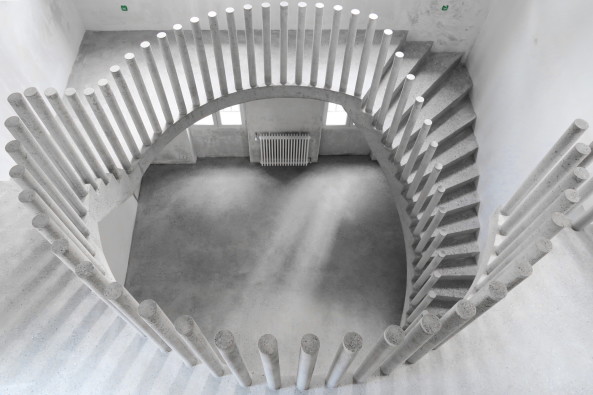 Betontreppe, BAST, Toulouse, Einfamilienhaus, Eingangsbereich, Renovierung