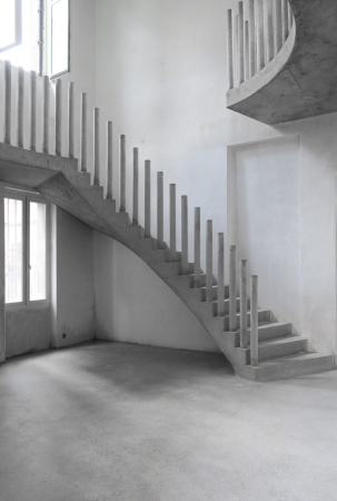 Betontreppe, BAST, Toulouse, Einfamilienhaus, Eingangsbereich, Renovierung