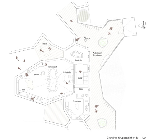 1. Platz: weberbrunner Architekten, Berlin, Gruppenraum