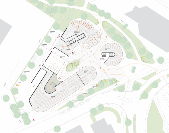 1. Preis: Lengfeld & Wilisch Architekten (Darmstadt), Grundriss EG