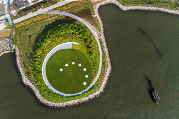 Neuer Uferpark am New Yorker East River