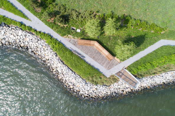 Neuer Uferpark am New Yorker East River