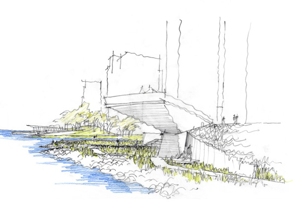 Neuer Uferpark am New Yorker East River